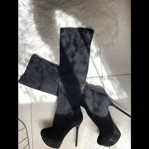 Hilag Suede Over the knee boots, never worn US 7